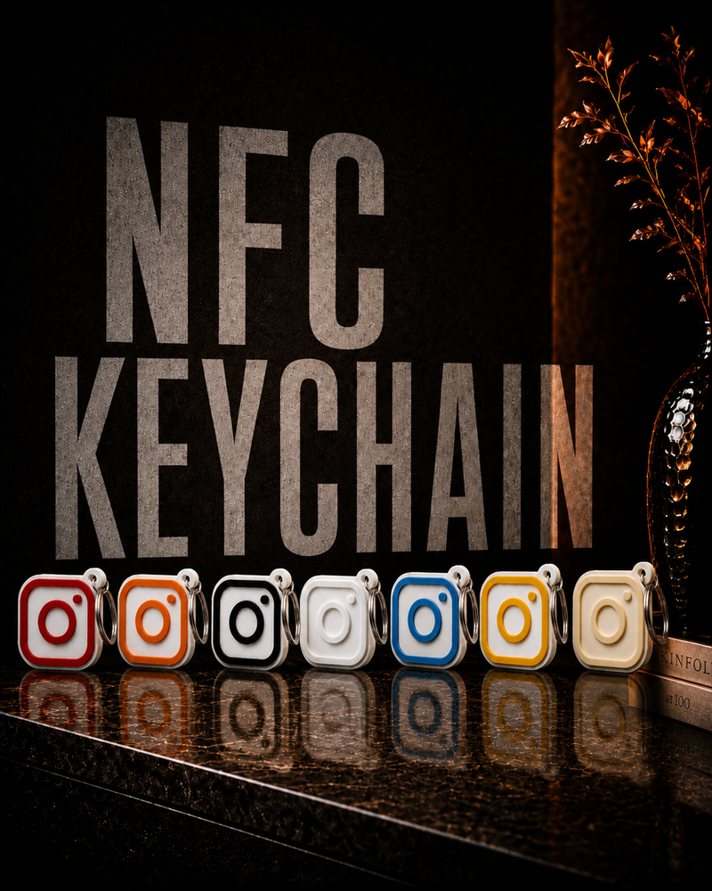 NFC Instagram 3D Printed Keychain – Tap to Open Profile