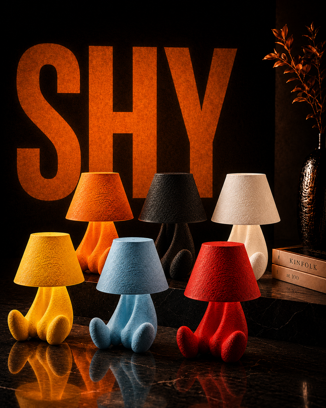 Shy Loopy Lamp – 3D Printed Sculptural Table Lamp