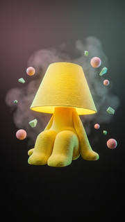 Dreamy Loopy Lamp – 3D Printed Sculptural Table Lamp image 3