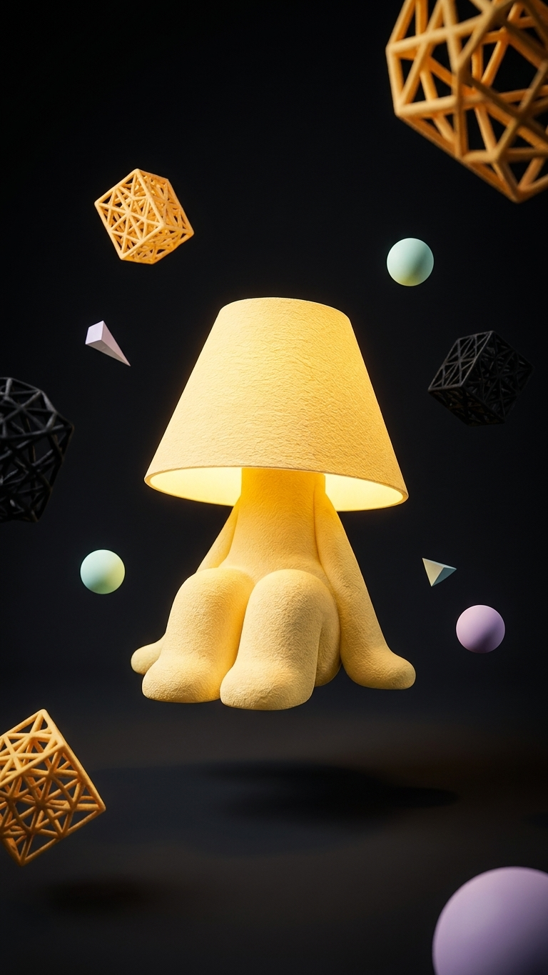 Dreamy Loopy Lamp – 3D Printed Sculptural Table Lamp
