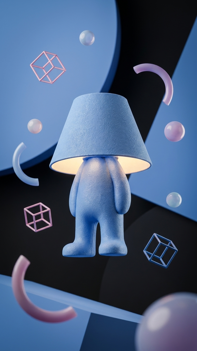 Bold Loopy Lamp – 3D Printed Sculptural Table Lamp