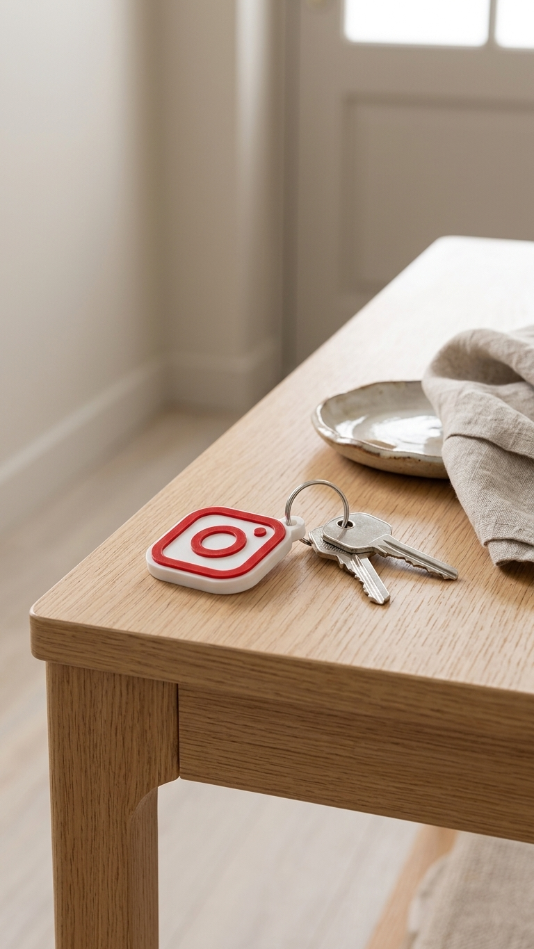 NFC Instagram 3D Printed Keychain – Tap to Open Profile