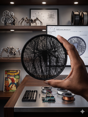 Spider Web 3D Printed String Art – Desk & Room Decor image 5