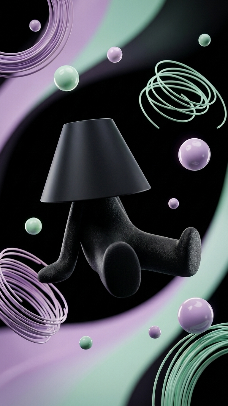 Lazy Loopy Lamp – 3D Printed Sculptural Table Lamp