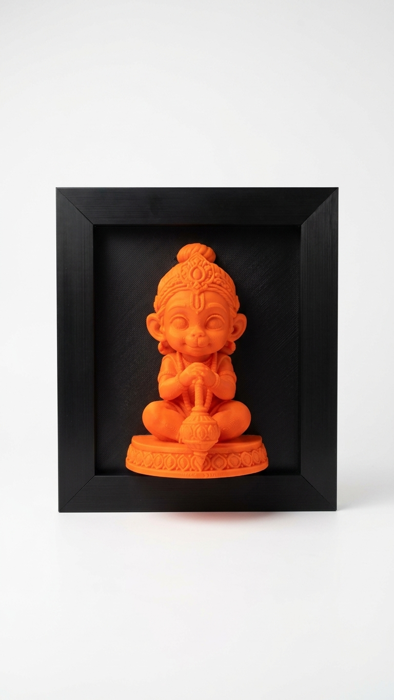 Bal Hanuman 3D Printed Shadow Box Frame