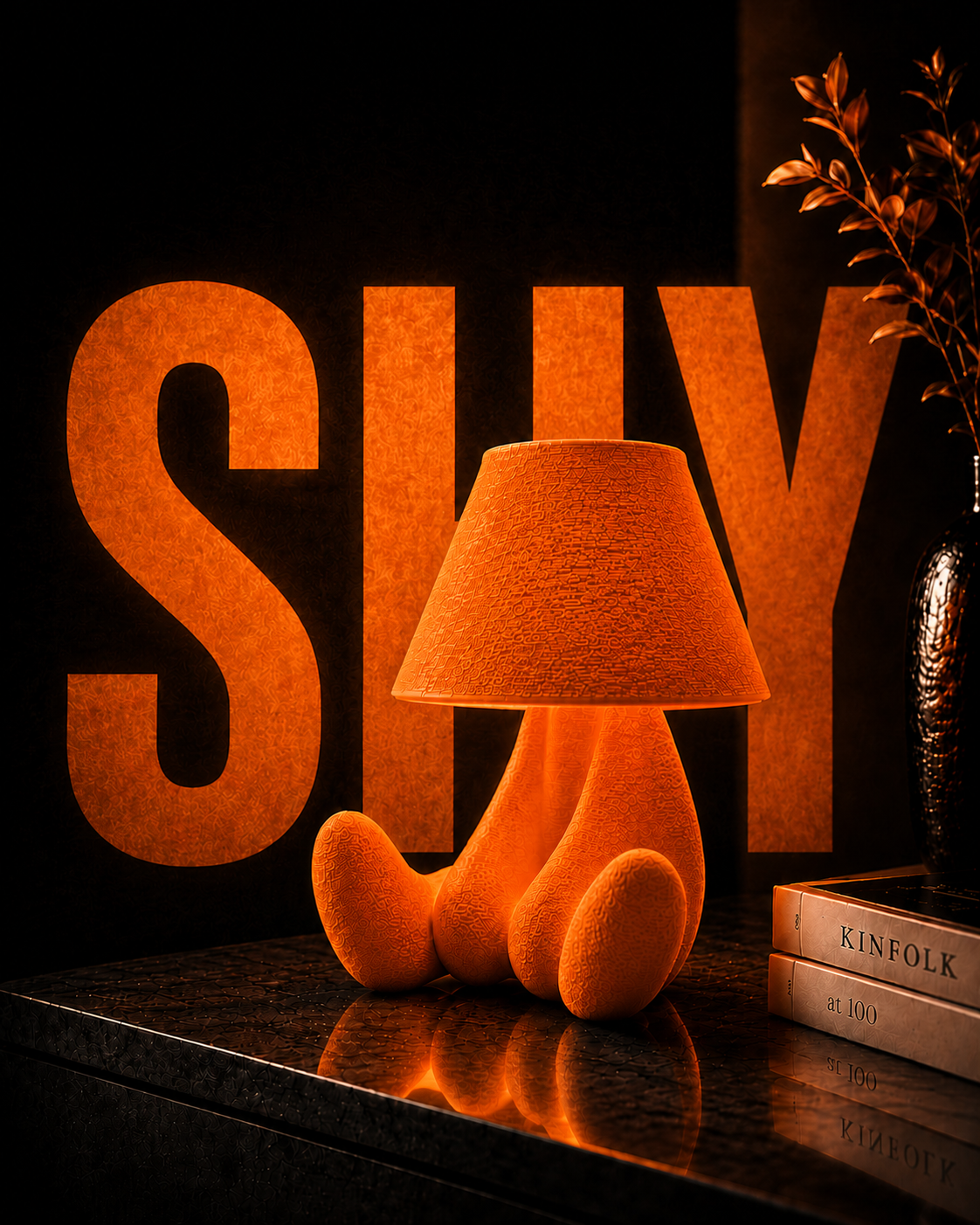 Shy Loopy Lamp – 3D Printed Sculptural Table Lamp