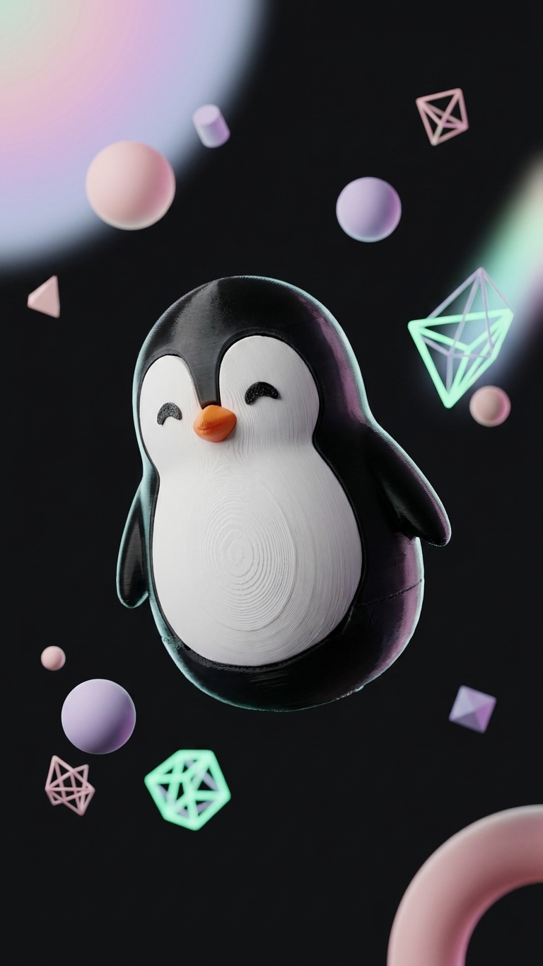 Wobbly Dancing Penguin – 3D Printed Desk Toy