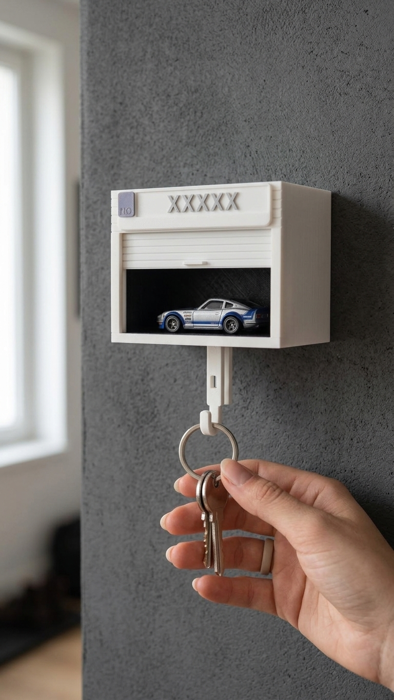 Custom Car Garage Key Holder – Mini Parking Garage for Car Keys