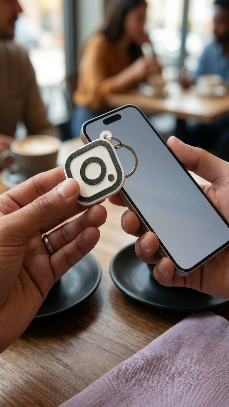 NFC Instagram Keychain – Tap to Share Your Profile